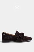 Loretta Vitale Brown Suede Leather Loafers W5366 image