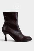 Miss Elastic Chocolate Brown Sock Boots — 75341 image