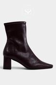 Miss Elastic Burgundy Pointed Heeled Sock Boots - 75357 image