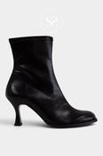 Miss Elastic Black Heeled Sock Boots — 75341 image