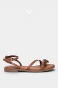 Oh My Sandals Tan Flat Sandals 5855 image