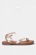 Oh My Sandals Gold strappy Flat Sandals 5857 image
