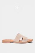 Oh My Sandals Taupe Suede Slider Sandals 5858 image