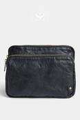 Depeche Black Leather with Gold Hardware Crossbody Bag — 17286