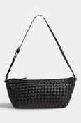 Depeche Chocolate Brown woven leather Shoulder Bag - 17420 image