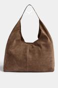 Depeche Taupe Suede Shopper Bag - 16644 image