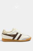 Gola Retro White &amp; Dark Brown Trainers - Torpedo CLB622WT image