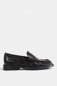 Wonders Black Moccasin Loafers - B-9170