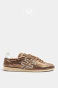 Another Trend Bronze Metallic Slim Trainers A078-59 image