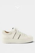 Paul Green Cream Leather &amp; Suede Trainer — 5567
