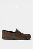 Paul Green Brown Suede Penny Loafers 1228 image