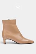 Unisa Beige Heeled Ankle Boot - Jepo