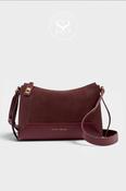 Katie Loxton Wine Suedette Crossbody Bag - Charlbury