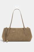 Katie Loxton Taupe Suedette Shoulderbag - Hattie