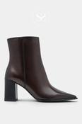 Tamaris Chocolate Brown Pointed Toe Ankle Boots - 1-25394 image
