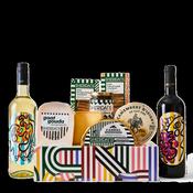 Cheese, Chutney &amp; Cracker Hamper With Wine
