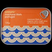 Azouro Mackerel Fillets in Organic Extra Virgin Olive Oil and Lemon Thyme - 106g image