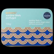 Azouro Sardine Fillets in Organic Extra Virgin Olive Oil &amp; Seaweed - 106g image