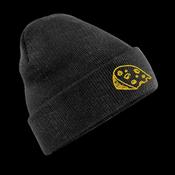 Sheridans Grey &amp; Gold Cheese Beanie Hat image
