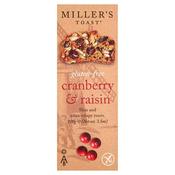 Millers Toast Cranberry &amp;amp; Raisin Gluten Free Crackers 100g