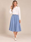Blue Printed Pull On Elasticated Skirt image
