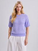 Lavender Lightweight Knitted Short Sleeve Jumper image