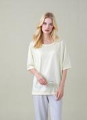 Lemon Embroidered Round Neck T-Shirt  Soft Casual Summer Top image