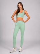 Mint Two Piece Gym Set Sports Bra &amp; High Waist Leggings Activewear Co-Ord image