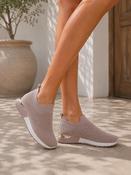Pink Slip-On Comfort Trainers Lightweight Cushioned Everyday Casual Trainers image