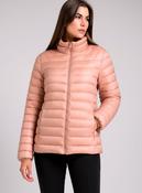 Pink Waterproof &amp; Windproof Lightweight Padded Jacket with Funnel Neck image