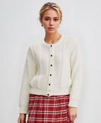 Cream Round Neck Cardigan