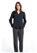 Black Cable Knit Cardigan - Classic Button-Down Sweater image