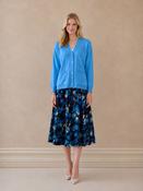 Turquoise V-Neck Pocket Button Up Cardigan