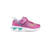 Geox Assister J56E9B 0ASKN C8238 – Girls’ Breathable Light‑Up Sneaker (Fuchsia)