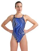 Arena - Challenge back marbled blue navy