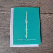 Comhghairdeas / Congratulations Ogham card