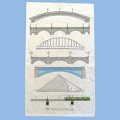 Liffey Bridges Dublin Tea Towel