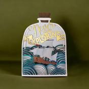 Adventure Ship Paper Cut Birthday Card image