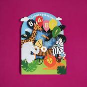 Baby Balloons paper cut card image
