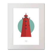 Poolbeg Lighthouse Print 15cm x 20cm, unframed image