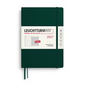 A5 Weekly Planner and Notebook - Forest Green (18 months) July 2026 - Dec 2027