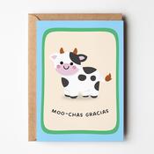 Moo-Chas Gracias Thank You Card