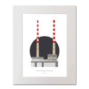 The Poolbeg Chimneys Print 30cm x 40cm, unframed image