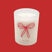 Bow candle - peach &amp; rosemary