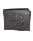 10180 BLK, Conan Knot Leather Wallet BLK