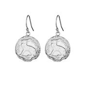 Sterling Silver 3 Pence Coin Earrings LOJ/LJHARESHE image