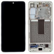 Samsung Galaxy S23 5G, 2023, SM-S911, CREAM / BEIGE LCD, Original Service Pack with Frame - Gary’s Tech Hub image