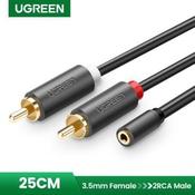 UGREEN, 3.5mm Female to 2RCA Male Audio Adapter Cable - Grey - Gary’s Tech Hub