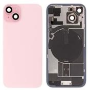 Premium, iPhone 15, Back Glass with Rear Camera Lens Cover + Fastening Piece + Wireless Charging and Back Cover Magnets + Flash Anti-Dust Mesh + NFC Wireless Charging Coil - Pink - Gary’s Tech Hub image