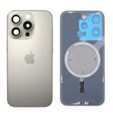 Premium, iPhone 16 Pro, Back Glass with Rear Camera Lens Cover + Fastening Piece + Wireless Charging and Back Cover Magnets + Flash Anti-Dust Mesh - Natural Titanium - Gary’s Tech Hub image